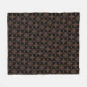 Elegance Noir Brown & Black Muster Fleecedecke (Vorderseite (Horizontal))