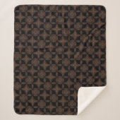 Elegance Noir Brown & Black Muster Sherpadecke (Vorderseite)