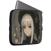 Elegance of the Midnight Blossom Maiden Laptopschutzhülle (Vorne Rechts)