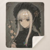 Elegance of the Midnight Blossom Maiden Premium Sherpadecke (Vorderseite)