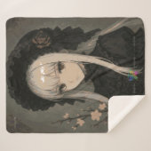 Elegance of the Midnight Blossom Maiden Premium Sherpadecke (Vorderseite (Horizontal))