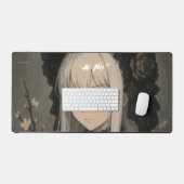 Elegance of the Midnight Blossom Maiden Schreibtischunterlage (Tastatur & Maus)