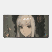 Elegance of the Midnight Blossom Maiden Schreibtischunterlage (Vorderseite)