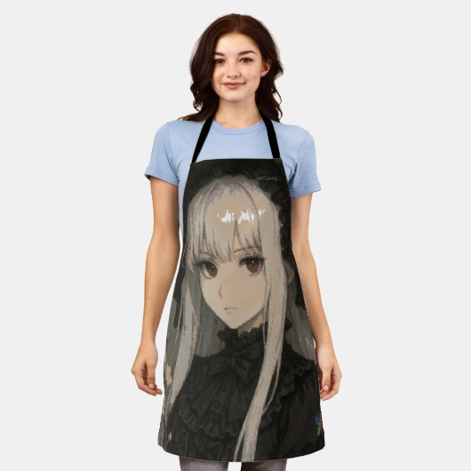 Elegance of the Midnight Blossom Maiden Schürze (Getragen)