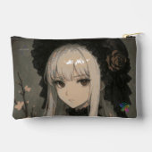 Elegance of the Midnight Blossom Maiden Standard Zubehörtasche (Rückseite)