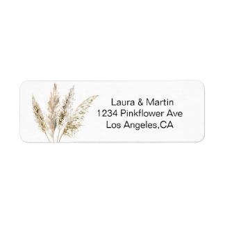 Elegance pampas Aquarellgras Label