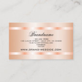 Elegance Pastel Rose Luxuriös schimmernd blau Visitenkarte (Rückseite)