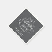 Elegance | Personalisiertes Papier Napkins Serviette (Ecke)