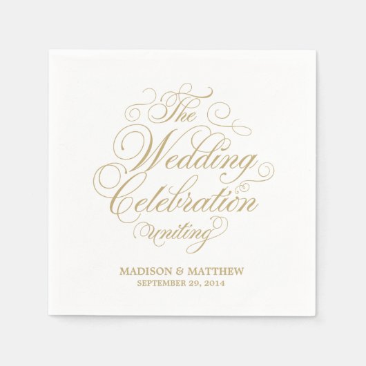 Elegance | Personalisiertes Papier Napkins Serviette (Vorderseite)