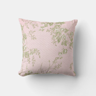 ELEGANCE PINK GREEN FLORAL CUSHY KISSEN