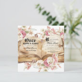 Elegance Pink Rose Floral Royal Baby Shower Einladung (Stehend Vorderseite)