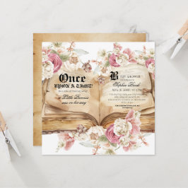 Elegance Pink Rose Floral Royal Baby Shower Einladung