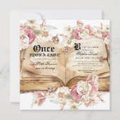 Elegance Pink Rose Floral Royal Baby Shower Einladung (Vorderseite)