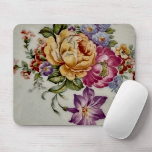 Elegance: Porzellan Inspiriert Blumenmousepad Mousepad