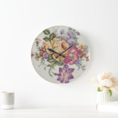 Elegance: Porzellan Inspiriert Uhr (Zuhause)