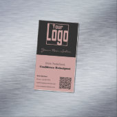 Elegance Redefined Beruflich Hair Salon QR Code Magnetische Visitenkarte (Beispiel)