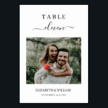 Elegance Script-Foto Hochzeiten benutzerdefinierte Tischnummer<br><div class="desc">Modernes und elegantes Design bedruckt Elegance Script Modernes Foto Wedding Custom Tischnummer, die mit Ihrem Text angepasst werden kann und fügen Sie jede Tischnummer Karte zu Ihrem Warenkorb, eins nach dem anderen. Bitte klicken Sie auf den Button "Anpassen" und verwenden Sie unser Designwerkzeug, um diese Vorlage zu ändern. Karo im...</div>