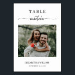 Elegance Script-Foto Hochzeittisch Nr. 19 Tischnummer<br><div class="desc">Modernes und elegantes Design bedruckt Elegance Script Modernes Foto Wedding Tischnummer 19 Table Zelt Card, die mit Ihrem Text angepasst werden kann und fügen Sie jede Tischnummer Karte zu Ihrem Warenkorb, eins nach dem anderen. Bitte klicken Sie auf den Button "Anpassen" und verwenden Sie unser Design-Tool, um diese Vorlage zu...</div>