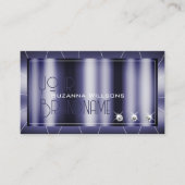 Elegance Shimmery Blue Stylish Noble mit Diamonds Visitenkarte (Vorderseite)