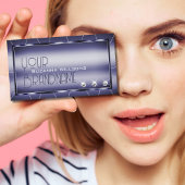 Elegance Shimmery Blue Stylish Noble mit Diamonds Visitenkarte