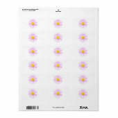 Elegance Single Blume Adressaufkleber (Vorne)
