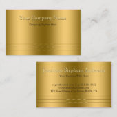 Elegance trifft auf moderne Gold Embossed Look Visitenkarte (Vorne/Hinten)
