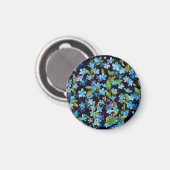 Elegance Vergessen-Me-Nicht-Blumenmuster Magnet (Vorderseite/Rückseite)