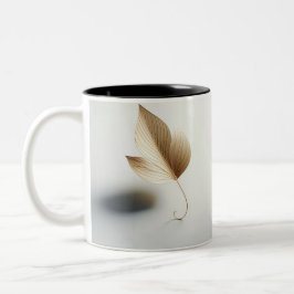 Elegance von Leaf Design/Golden Custom Coffee Mugs Zweifarbige Tasse