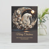 Elegance Walrus Weihnachtskarte Feiertagskarte (Stehend Vorderseite)