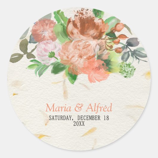 Elegancia en Flor Runder Aufkleber (Vorderseite)