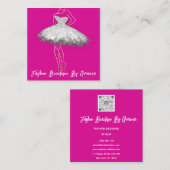 Elegancoded: Die Visitenkarte, die gekleidet wird Quadratische Visitenkarte (Vorne/Hinten)