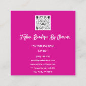 Elegancoded: Die Visitenkarte, die gekleidet wird Quadratische Visitenkarte (Rückseite)