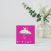 Elegancoded: Die Visitenkarte, die gekleidet wird Quadratische Visitenkarte (Stehend Vorderseite)