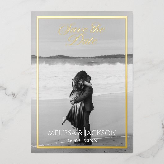 Elegand Save the Date Folieneinladung (Vorderseite)