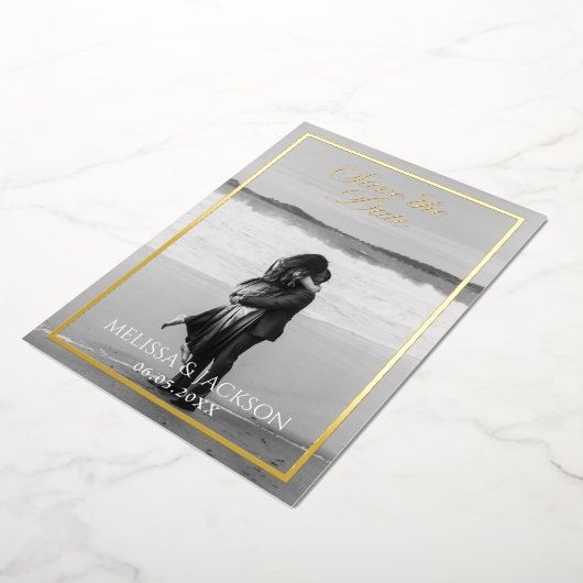 Elegand Save the Date Folieneinladung (Gedreht)