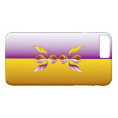 Elegando Duo in Gold und Lila Case-Mate iPhone Hülle (Rückseite (Horizontal))