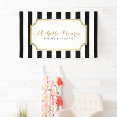 Elegane Luxe Bold Black and White Stripes Banner (Insitu)