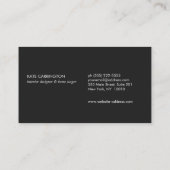 Elegane Luxe Tortoiseshell Räume Designer Visitenkarte (Rückseite)