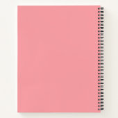 Eleganfarbenes Pfauenmonogramm Pink Notizblock (Rückseite)