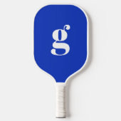 Eleganff Bold Mit Monogramm Initial Cobalt Blue Pickleball Schläger (Vorderseite)
