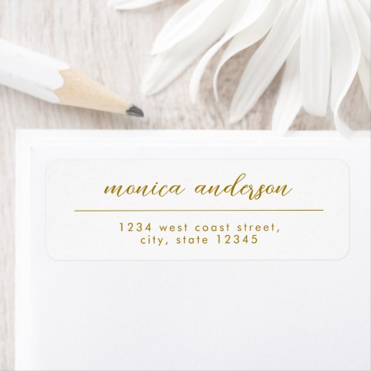 Elegangoldfarbener Minimalistischer Skriptname (Insitu)