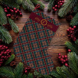 Elegangoldmonogramm Kariert - Cranberry Blue Aquam Großer Weihnachtsstrumpf<br><div class="desc">Elegantes und dennoch rustikales kariertes Muster in tiefroter Cranberry,  dunkelgrün und dunkelmarineblau mit Goldfäden der Imitate. Gold Ton heilig und Beeren Motiv mit mittleren Doppelkreisen,  um Ihre Monogramm Initial. Ideal zum Geschenken für Ferien- und Winteranlässe.</div>