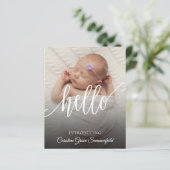 EleganHello New Baby Foto Geburtserklärung (Stehend Vorderseite)