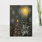 Eleganlet it Schnee Hübsche Weihnachtsinspirierthe Karte (Vorderseite)