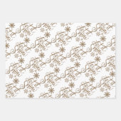 Eleganlet it Snow Gold Winter Saison Geschenkpapier Set (Vorderseite 2)
