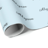 EleganLight blue benutzerdefinierte Skriptbezeichn Geschenkpapier (Rolleneckpunkt)