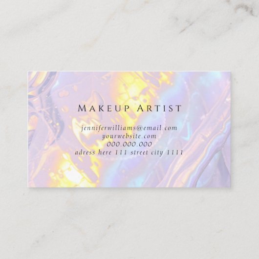 EleganLight Lila Holographic Unique Treuekarte (Rückseite)