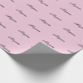 EleganLight rosa, benutzerdefinierter Skriptname G Geschenkpapier (Ecke)