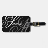 Eleganname Monogram Gepäckanhänger (Vorderseite horizontal)