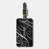 Eleganname Monogram Gepäckanhänger (Vorderseite vertikal)